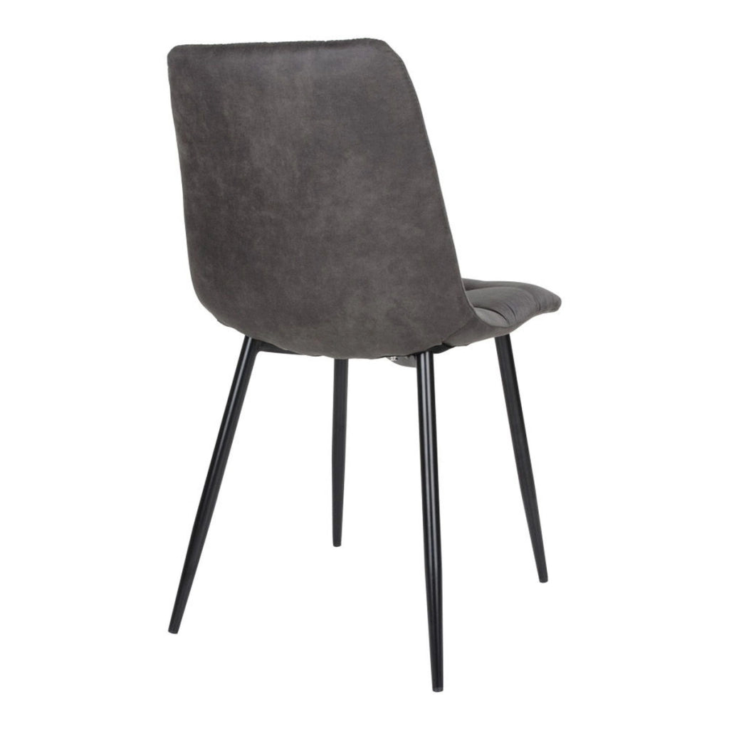 Set di 2 Sedie Middelfart, Grigio, Microfibra, 55x44x86 cm