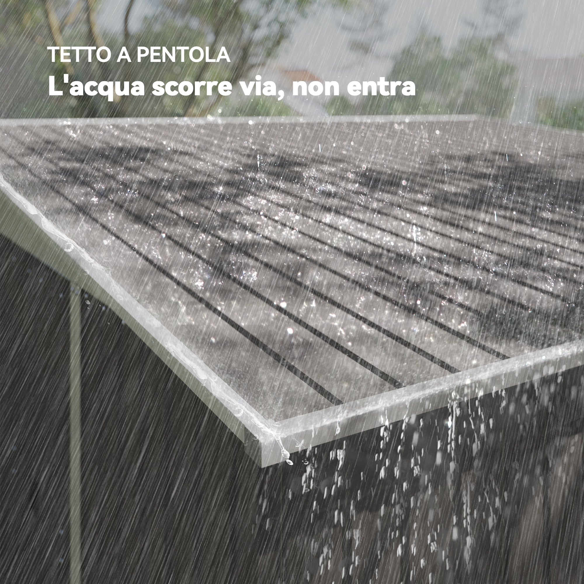 Casetta Box da Giardino Porta Attrezzi 345x280,5x169-201 cm con Porta Scorrevole in Acciaio Grigio