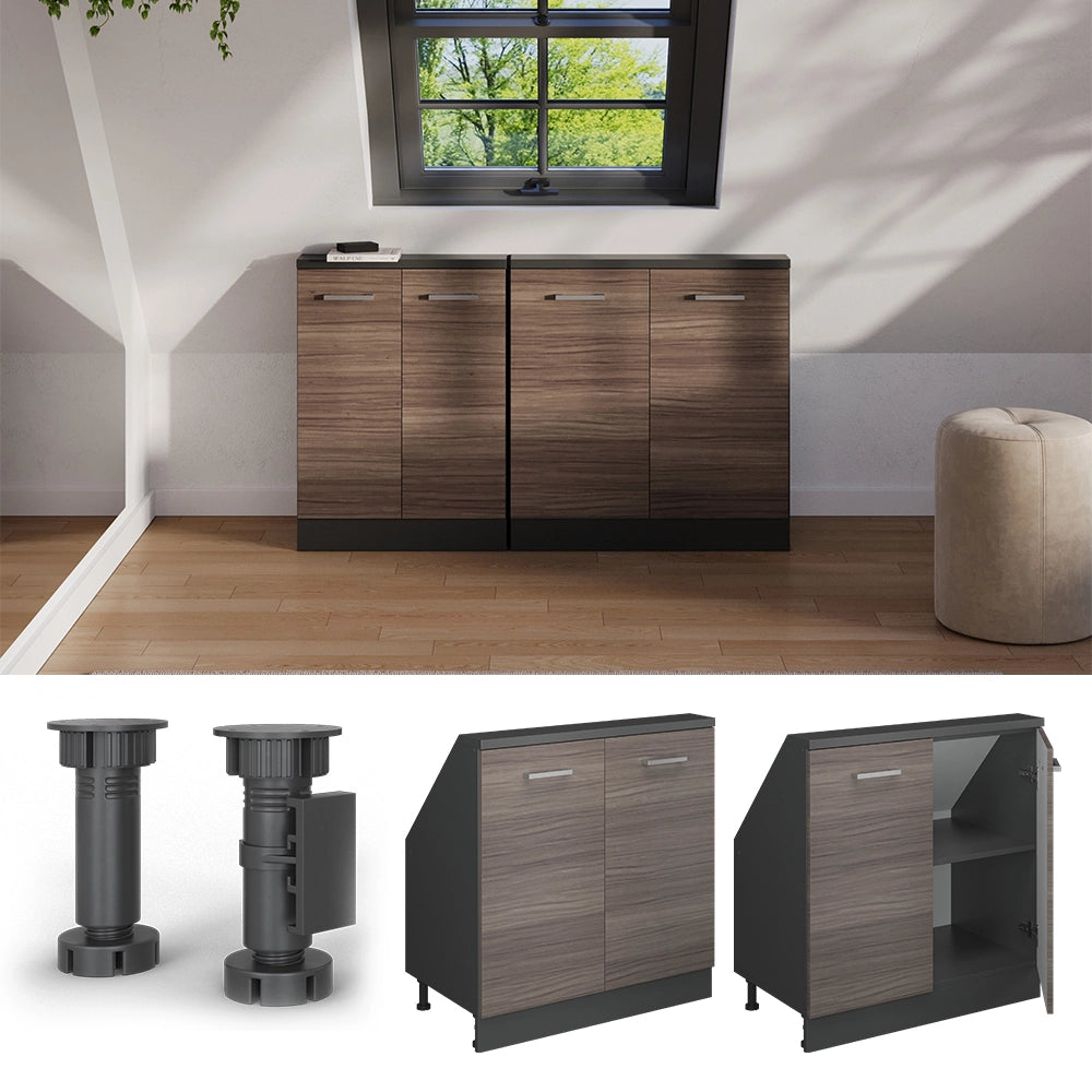 Mobile sottotetto Rion Grigio nobile/Antracite con 2 porte Vicco