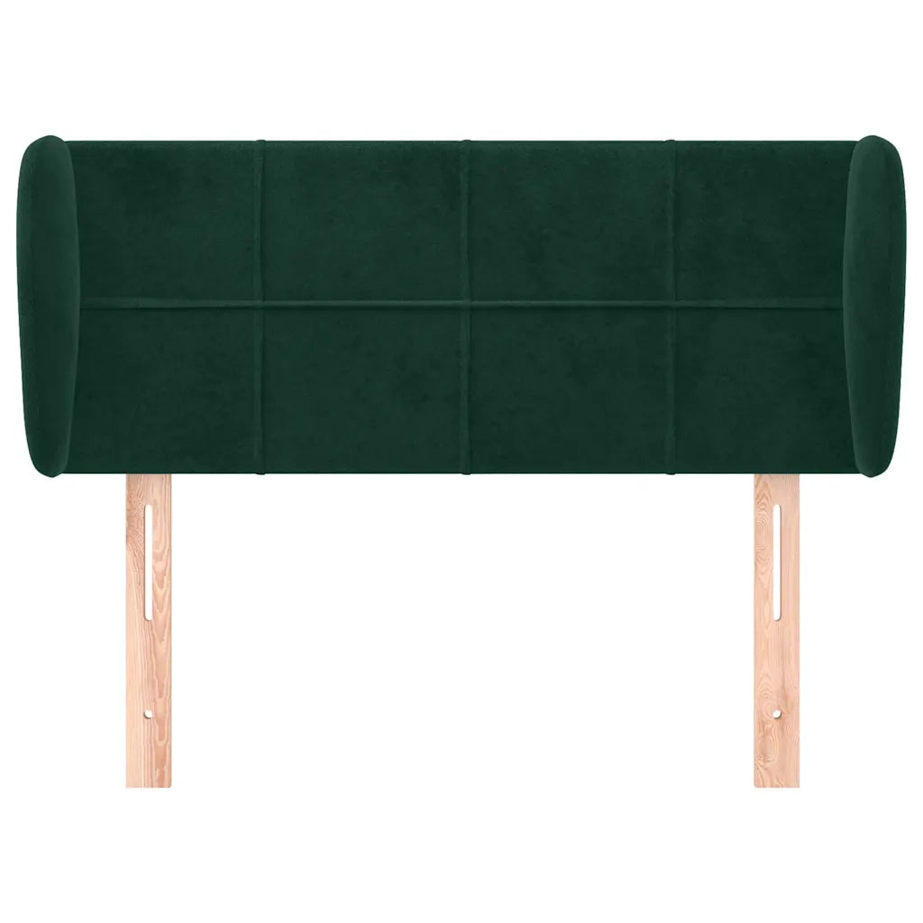 Testiera | Testata ad Orecchio Verde Scuro 83x23x78/88 cm in Velluto