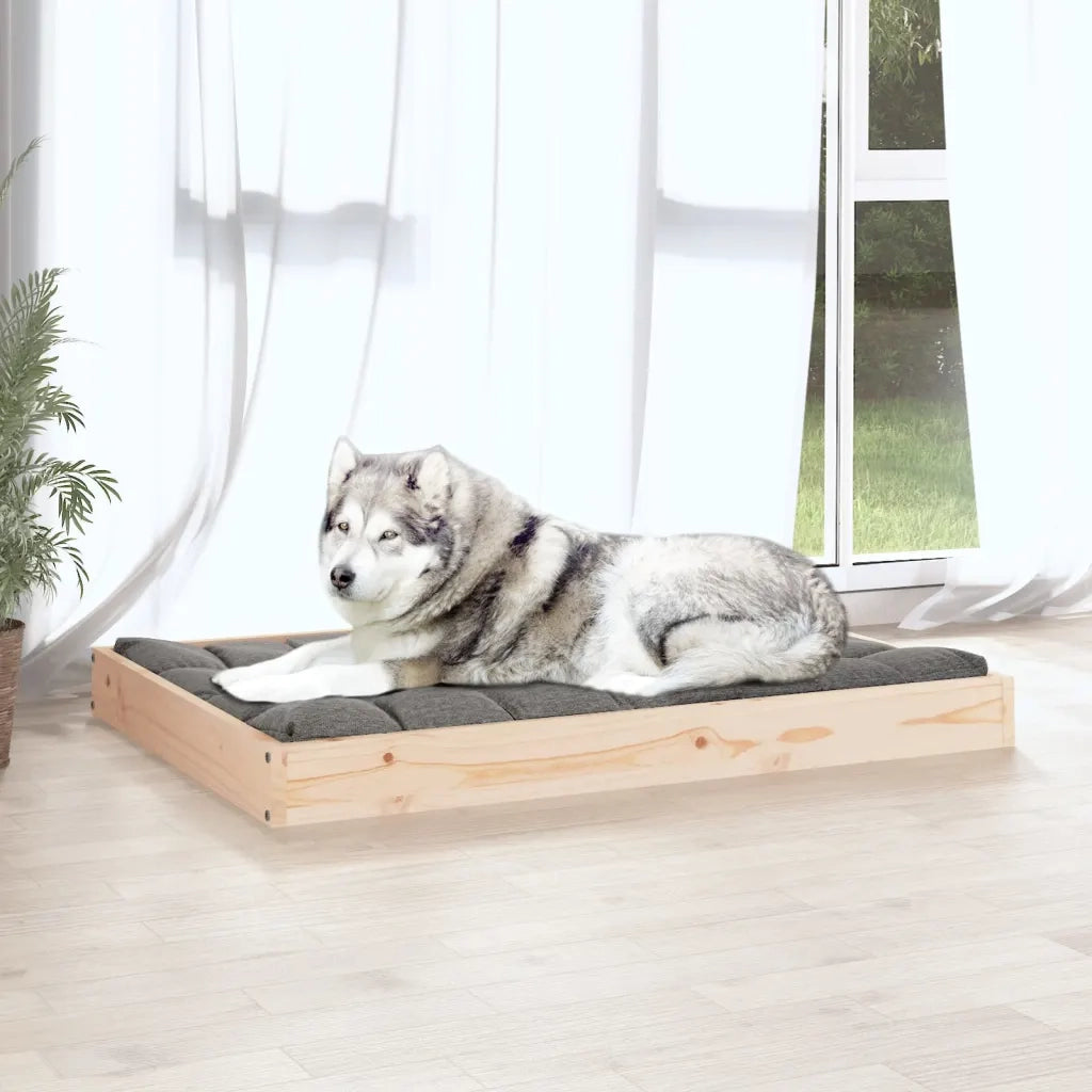 Cuccia per Cani 101,5x74x9 cm in Legno Massello di Pino