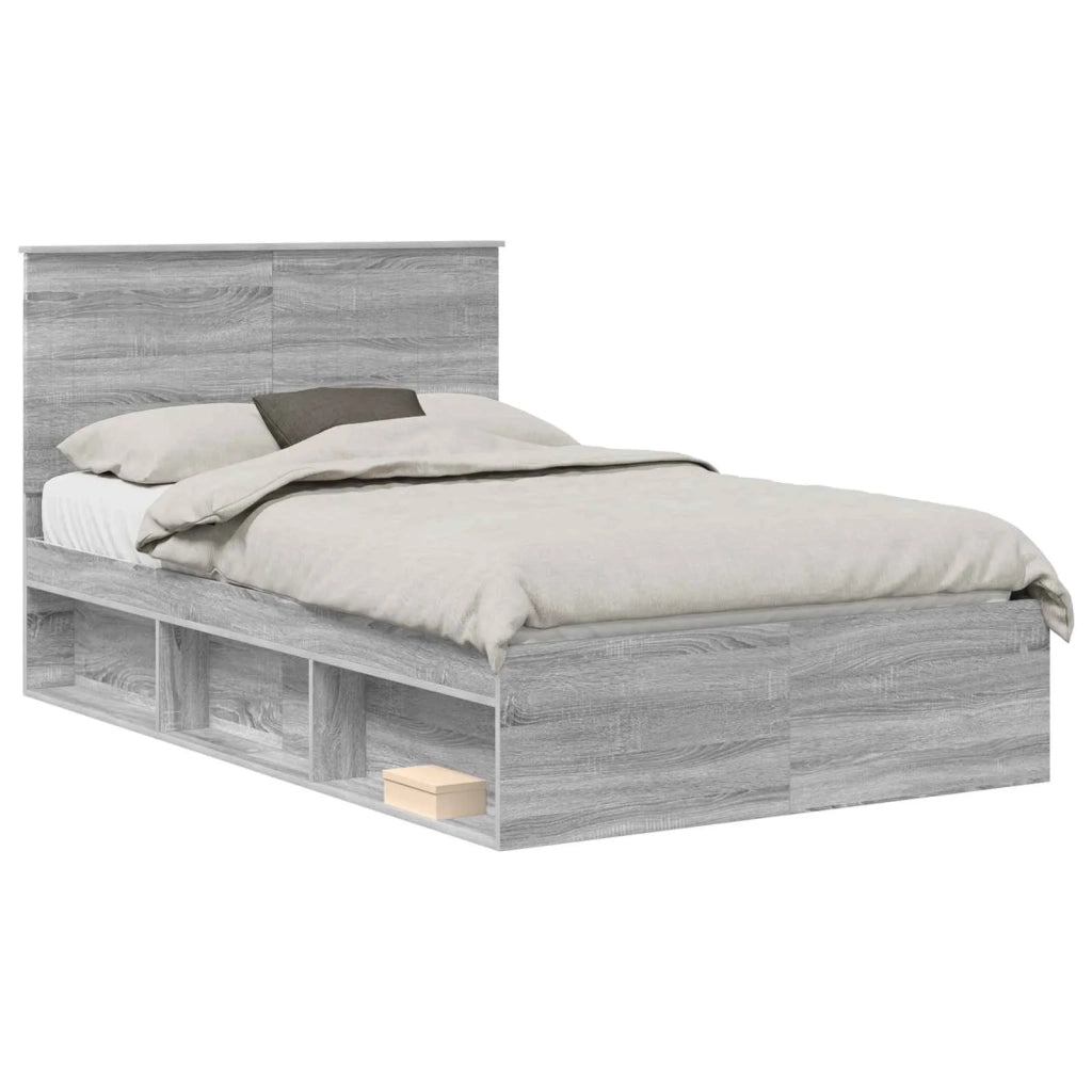 Struttura del letto Grigio Sonoma 120 x 190 cm Pino massello 3411042
