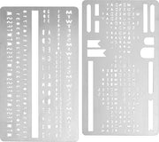 Stencili in Metallo - Calendario di Pianificazione Settimanale Mensile - Forma - 10x17cm - Pianificatore DIY per Scrapbooking Giornale e Album Fai da Te