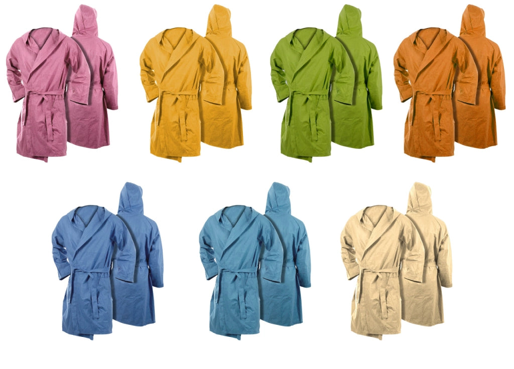 Accappatoio Con Cappuccio In Microfibra Taglia Bambino In Tinta Unita - 4-6 - Arancio