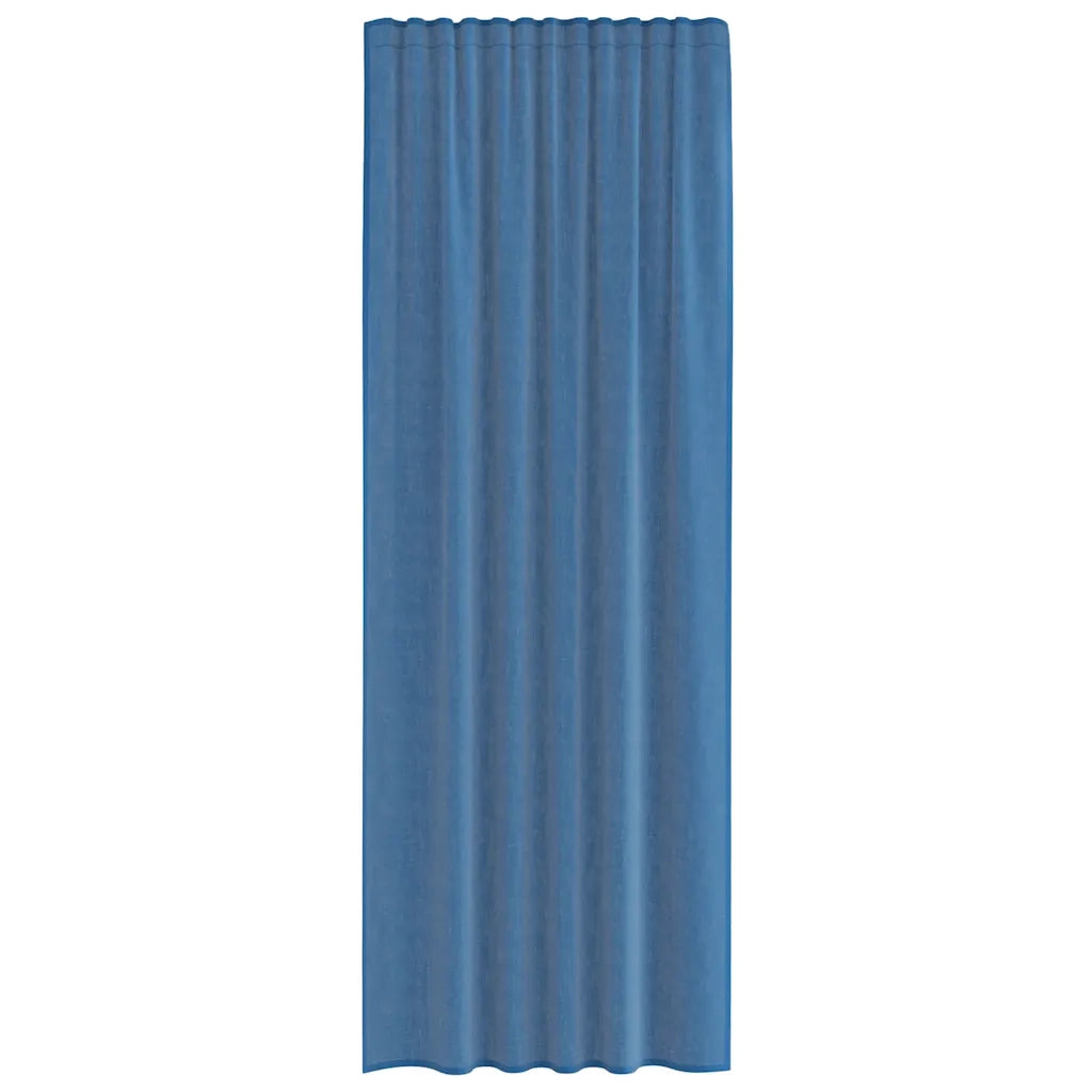 Tende in Voile con Tasche per Aste 2 pz Blu Reale