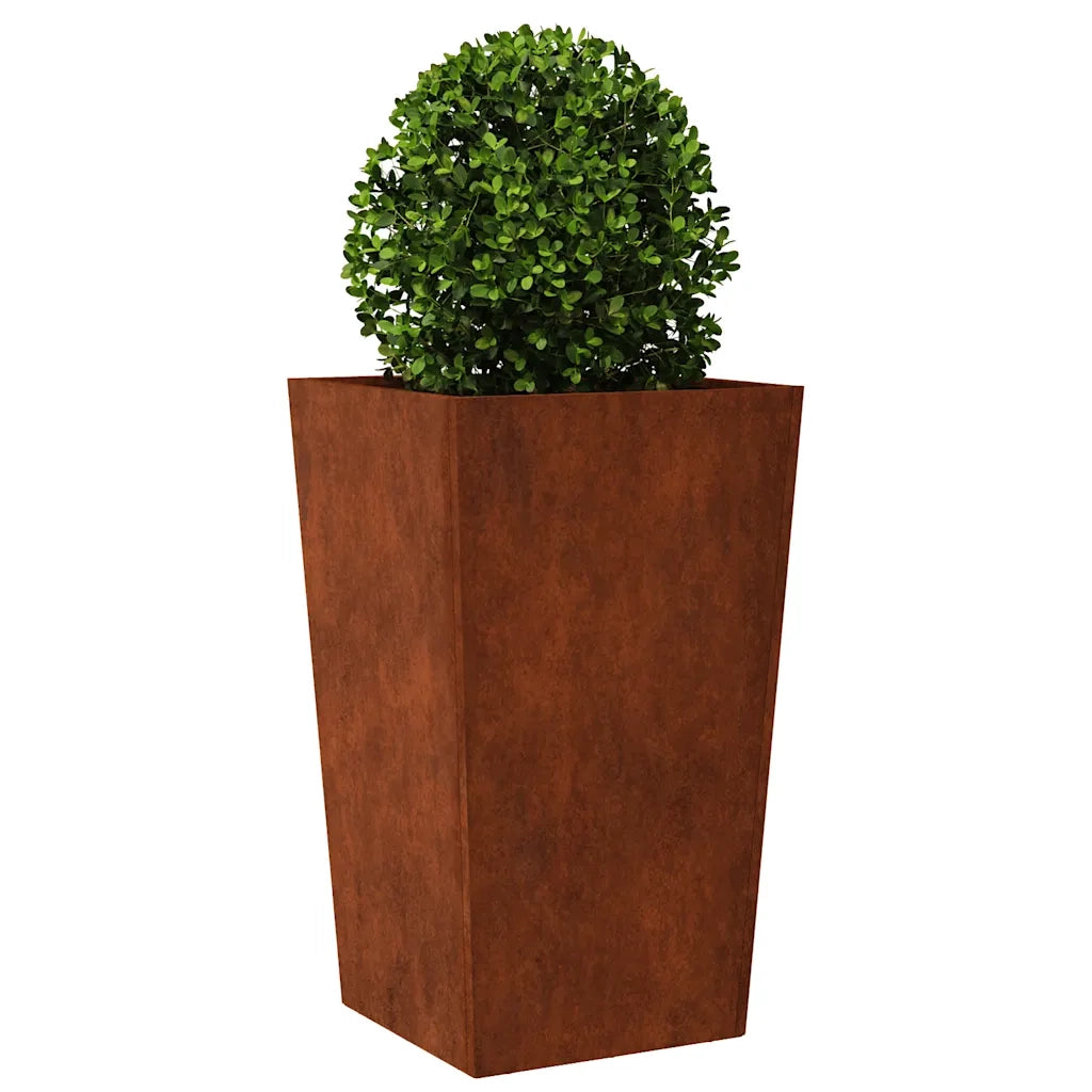 Fioriere da Giardino 2 pz 45x45x75 cm in Acciaio Corten