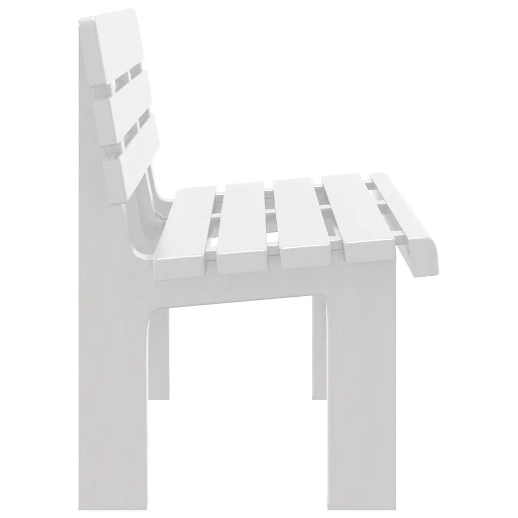 Panchina da Giardino | Panca da Giardino Bianca 110x52x71 cm in Polipropilene