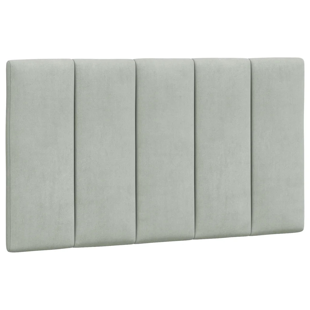 Giroletto con LED senza Materasso Hanko Grigio Chiaro 90x200 cm in Velluto 3213757