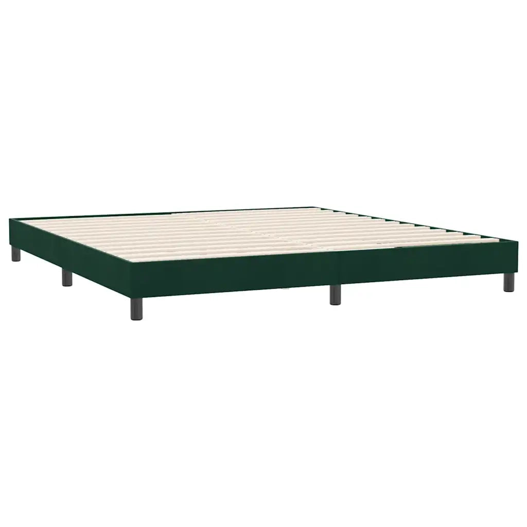 Giroletto senza Materasso Verde Scuro 180x220 cm in Velluto 4101418