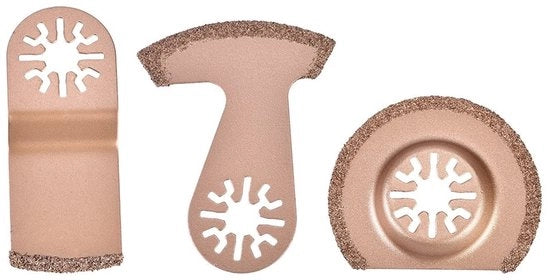 Oscillanti lami za aglio - 3 pezzi di segmento in acciaio duro - Per levigare, smerigliare con cementgrit oscillanti lami za aglio