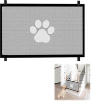 Trappatoio portatile per animali domestici e bambini, cancelli per cani, scale e corridoi senza perforazione, uso interno ed esterno (110 x 78 cm, nero)