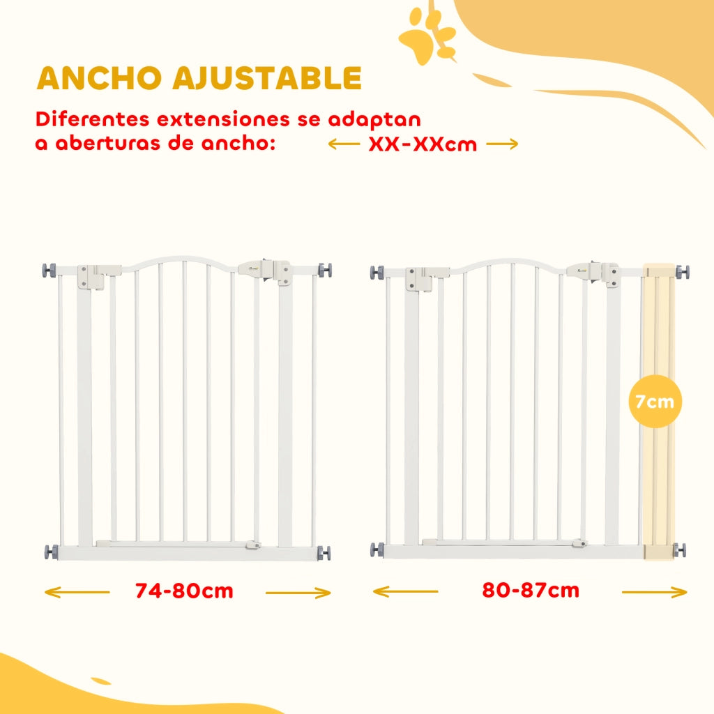 Barriera per Cani ¨C zephmum ¨C Bianco 74-87 cm