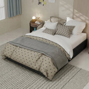 Letto minimalista - Xylo - 140x200 - Grigio velluto olandese