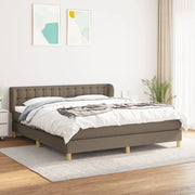 Giroletto a Molle con Materasso Tortora 160x200 cm in Tessuto 3127137