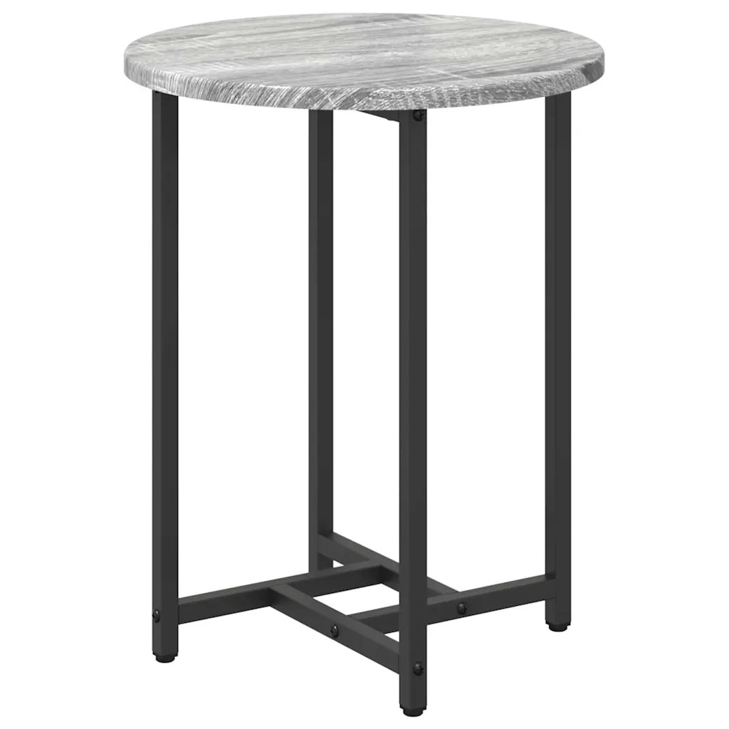 Set tavolini 2 pcs Grigio Sonoma e Nero 869699