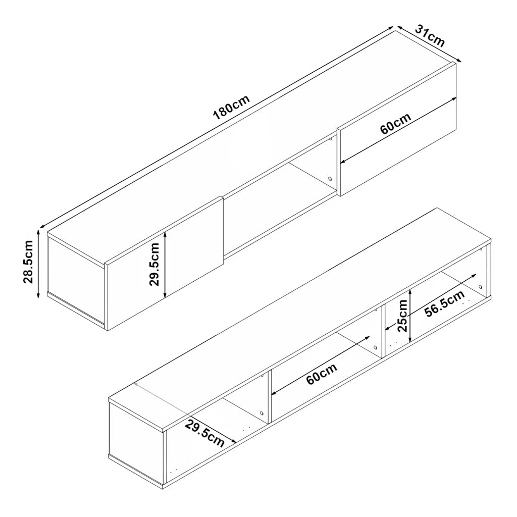 Mobile porta TV 180 x 31 x 29,5 cm antracite 03_0007809