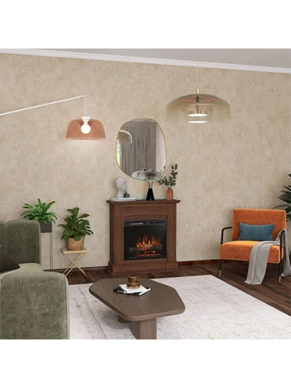 Caminetto elettrico a libera installazione a LED - Rovere - 93 x 93 x 30 - 23" - CAVO