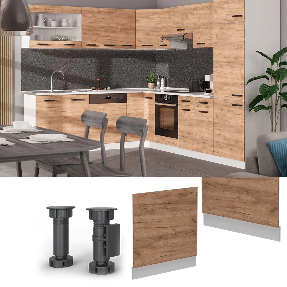 Pannello frontale R-Line Rovere dorato/Bianco 60 cm Senza piano di lavoro Vicco