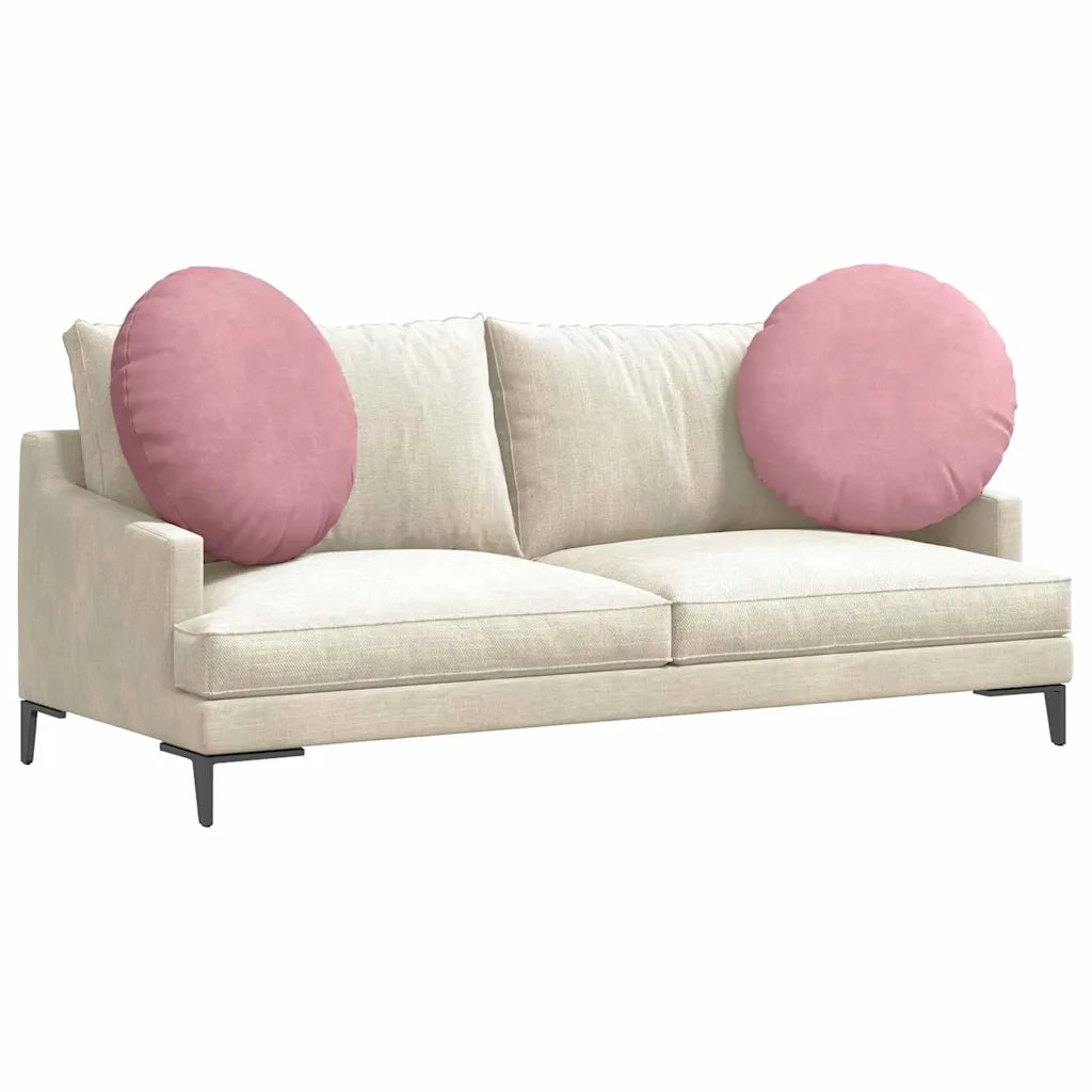 Cuscini per Seduta 2 pcs Rosa Ø 80 x 29 cm Velluto