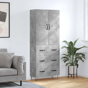 Credenza Grigio Cemento 69,5x34x180 cm in Legno Multistratocod mxl 83507