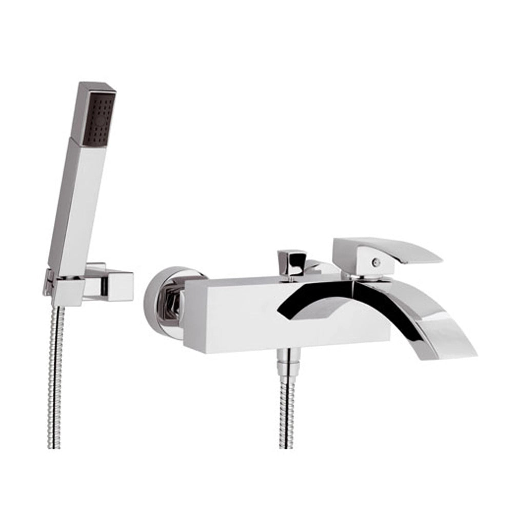 Miscelatore vasca esterno con accessori in ottone cromato Mariani linea Marte