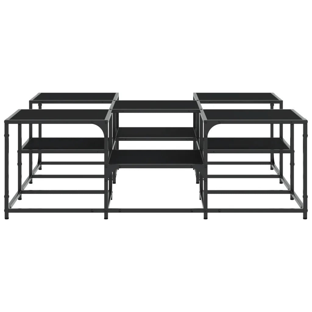Tavolino da Salotto Nero 121x121x40 cm in Legno Multistrato 839068