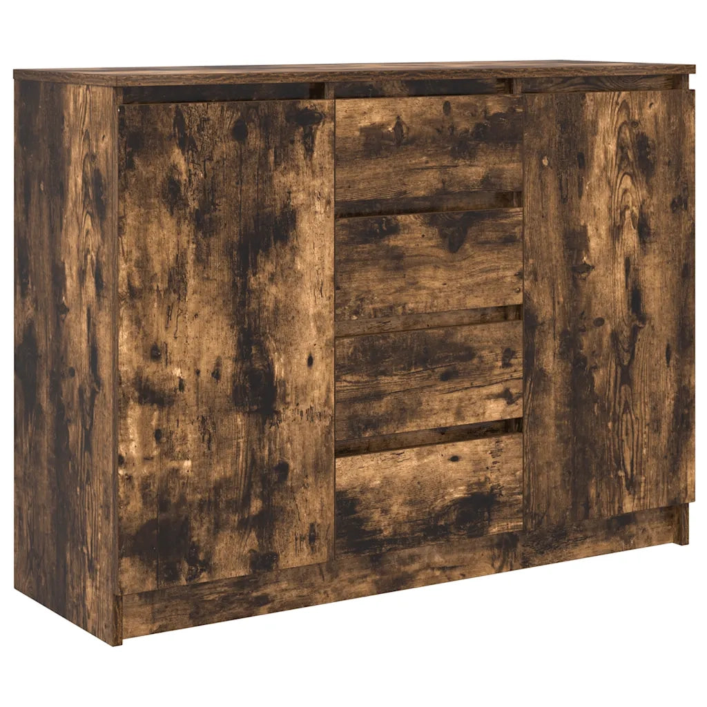 Credenza con Cassetti Rovere Fumo 100,5x35x76 cm in Truciolato 3328448
