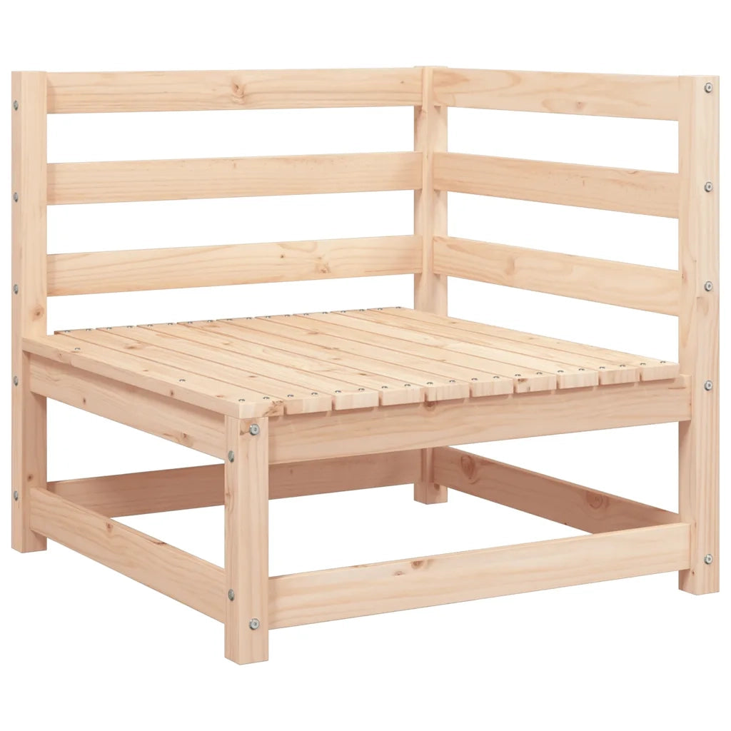 Divano Angolare Giardino con Cuscini Antracite Legno di Pino 807286