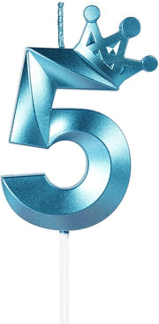 Candela numerata da 5 per torte decorazione - decorazioni per torta - decorazioni per compleanni - articoli per feste - altezza 8 cm