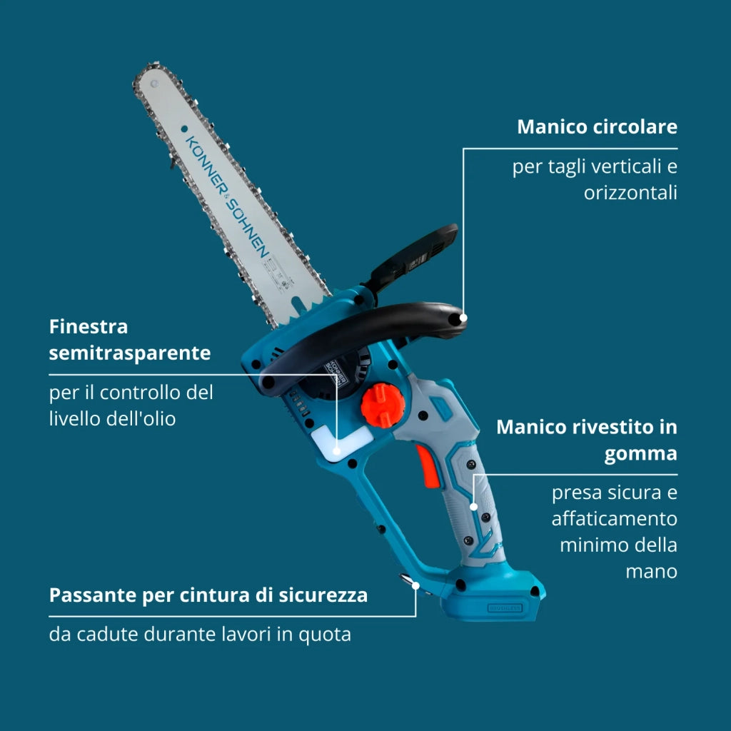 Motosega Mini a Batteria KS MCS20V-12