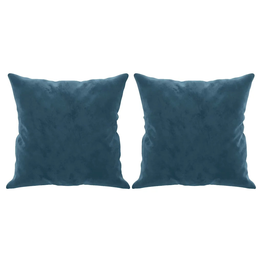 Divano a 2 Posti con Cuscini-Sofa 2 Posti con Cuscini Blu 140 cm in Velluto 813798
