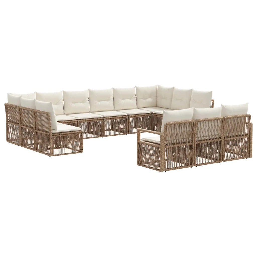 Set Divano da Giardino 13 pcs Beige polyrattan 3435864