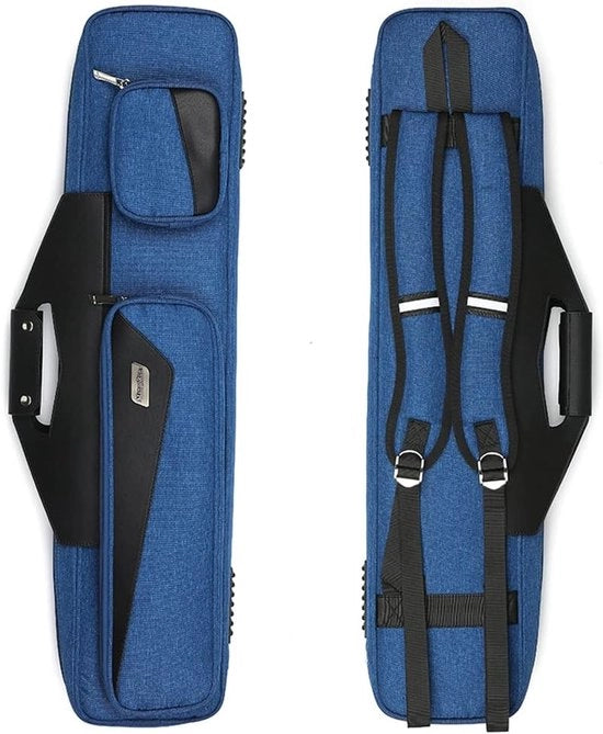 Cassa da 4 Keus - Borsa con Cinturino a Spalla e Comparti - Caso da Viaggio - Borse da Viaggio - Casse da Viaggio Luxe per Protezione e Organizzazione Optimali - Blu