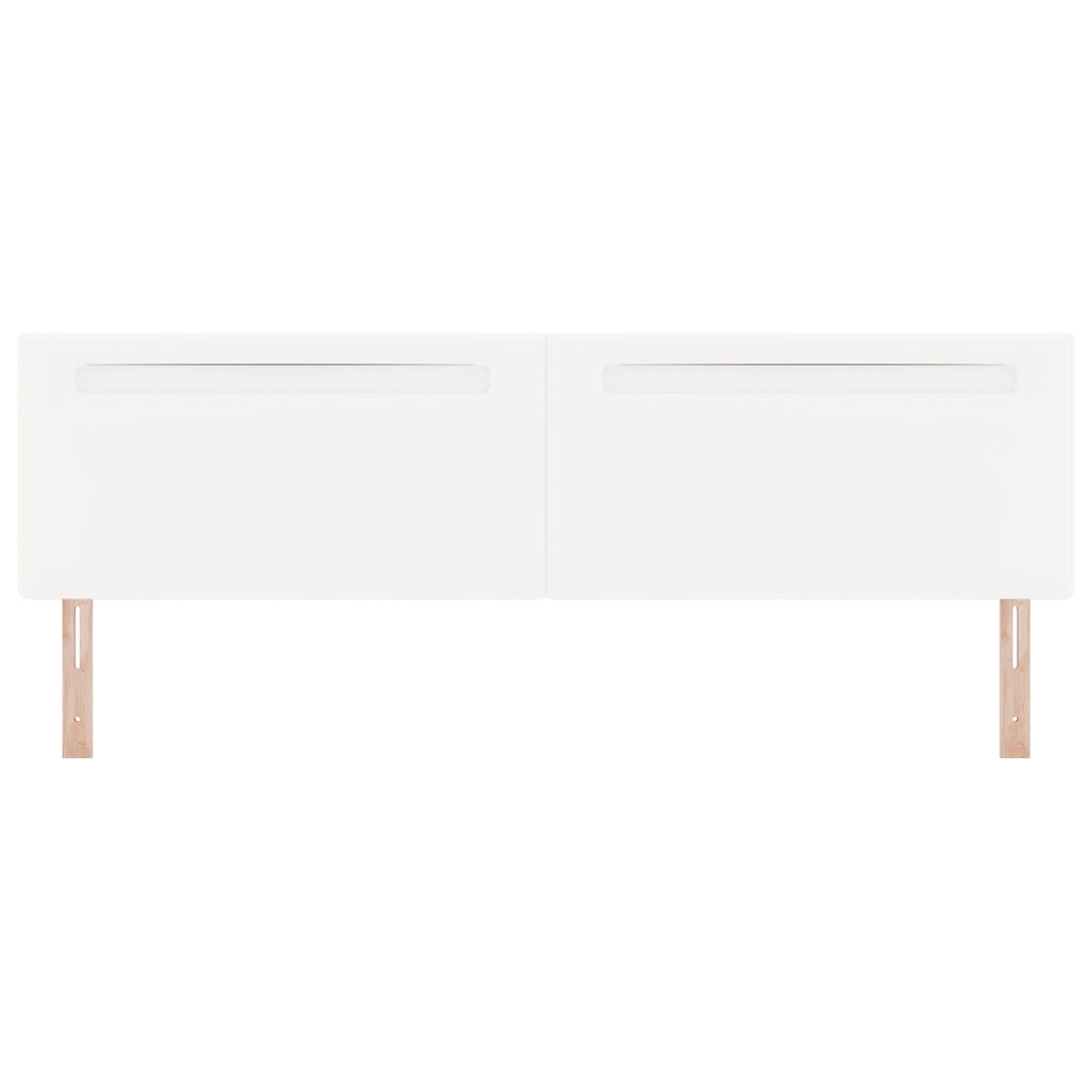 Testiera  Design Semplice Bianco Puro 200 cm in Ecopelle