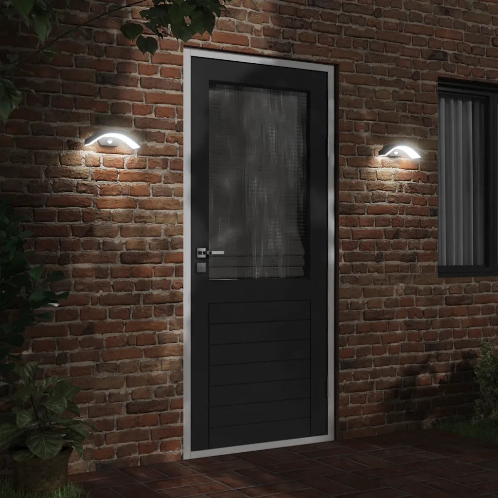 Applique con LED e Sensore Nera in Alluminio Pressofuso CFW7839342