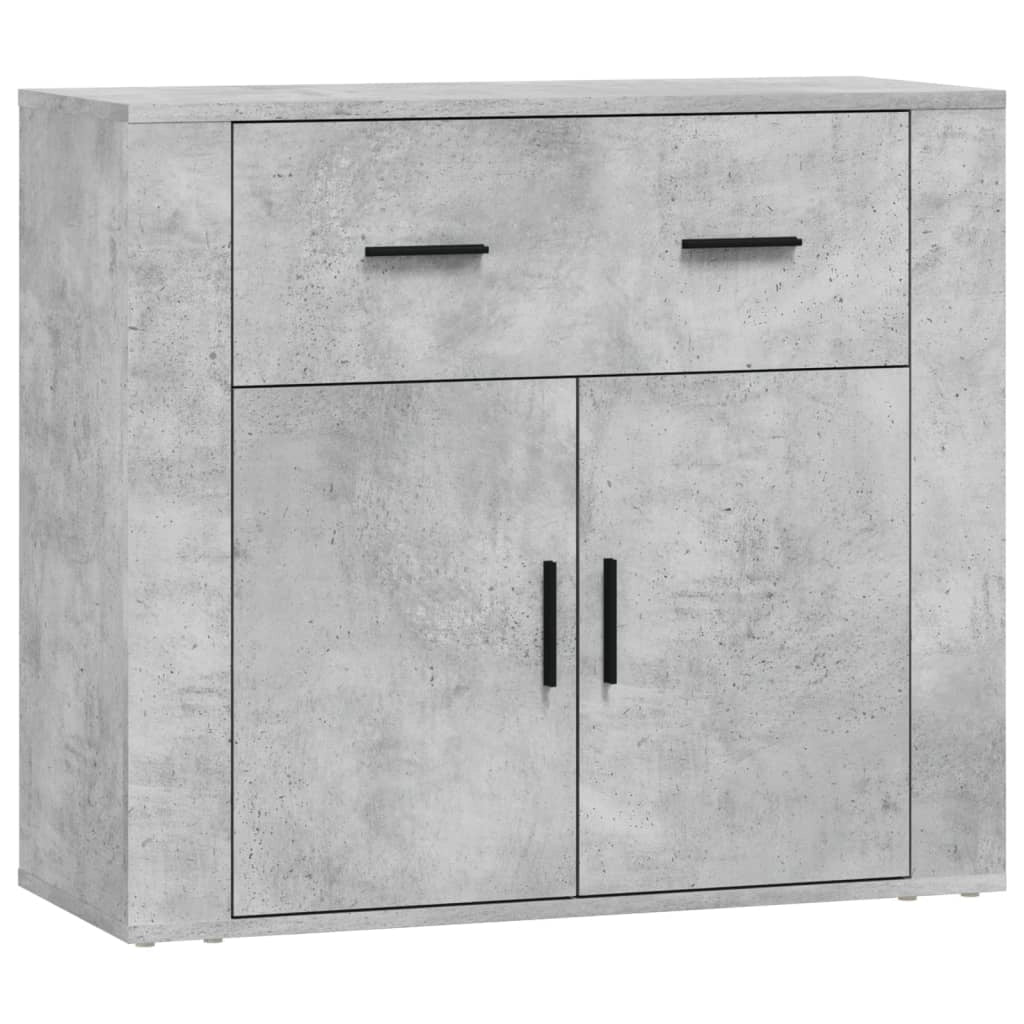 Credenza buffet cassettiera mobile contenitore organizer cucina soggiorno soggiorni 3 pz derivati ​​del legno grigio 02_0037123