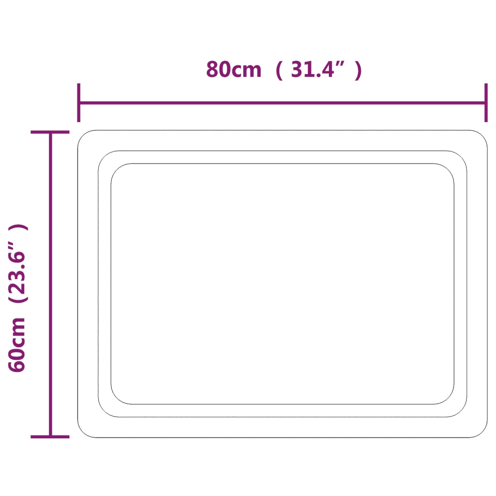 Specchio da Bagno con Luci LED 60x80 cm 3154096