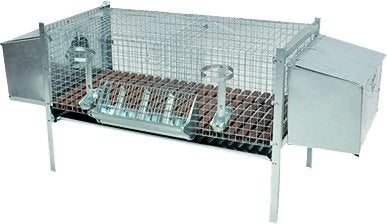 GABBIA PER CONIGLI DUE FATTRICI cm 100x50x70h