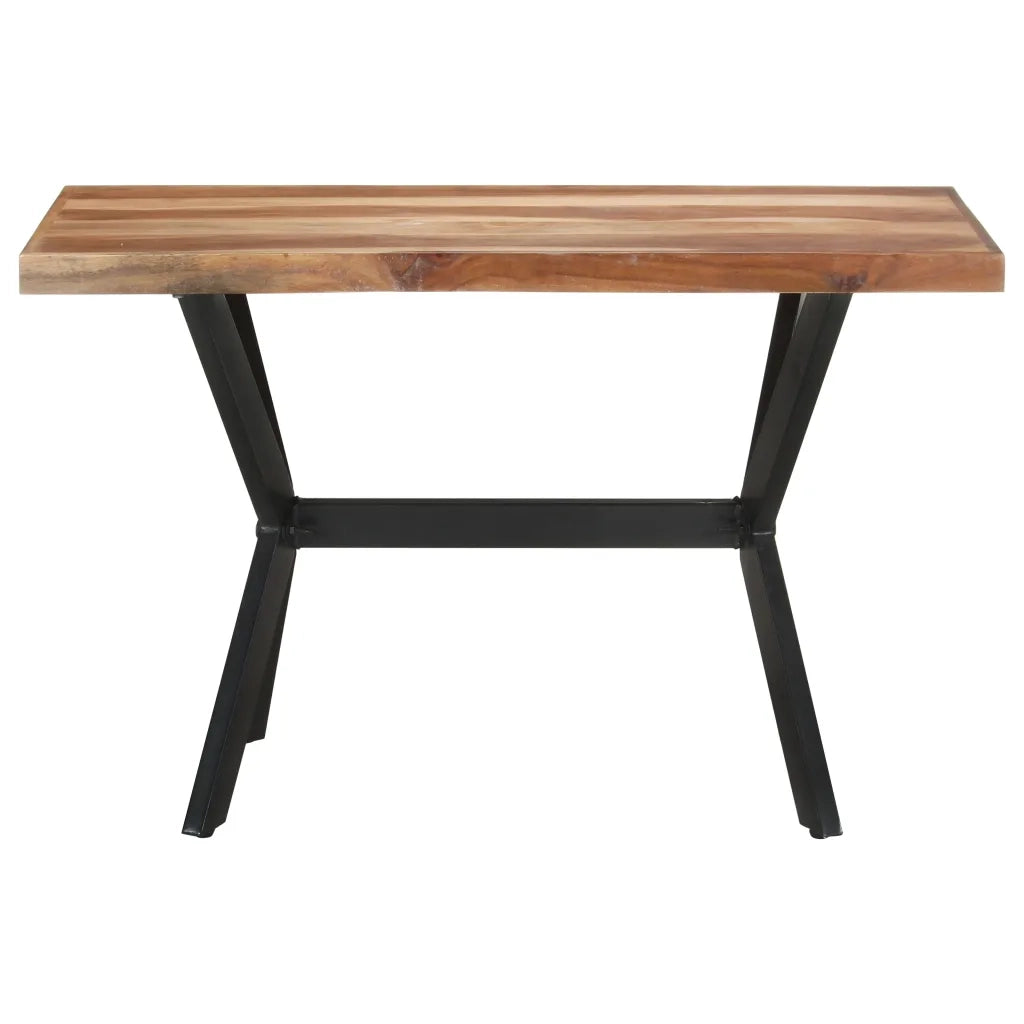Tavolo da Pranzo 120x60x75 cm Legno Massello con Finitura Ambra 321545