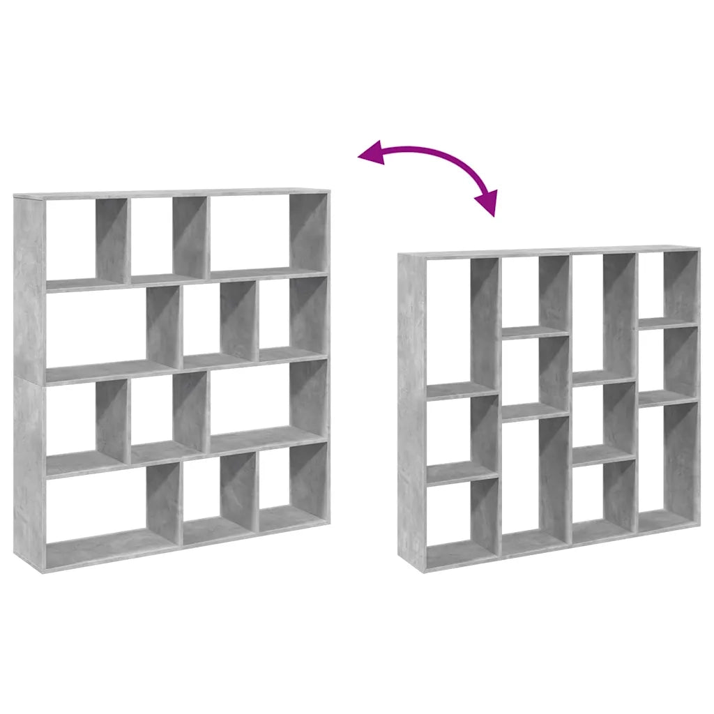 Libreria Grigio Cemento 132x29x141,5 cm in Legno Multistrato 3310310