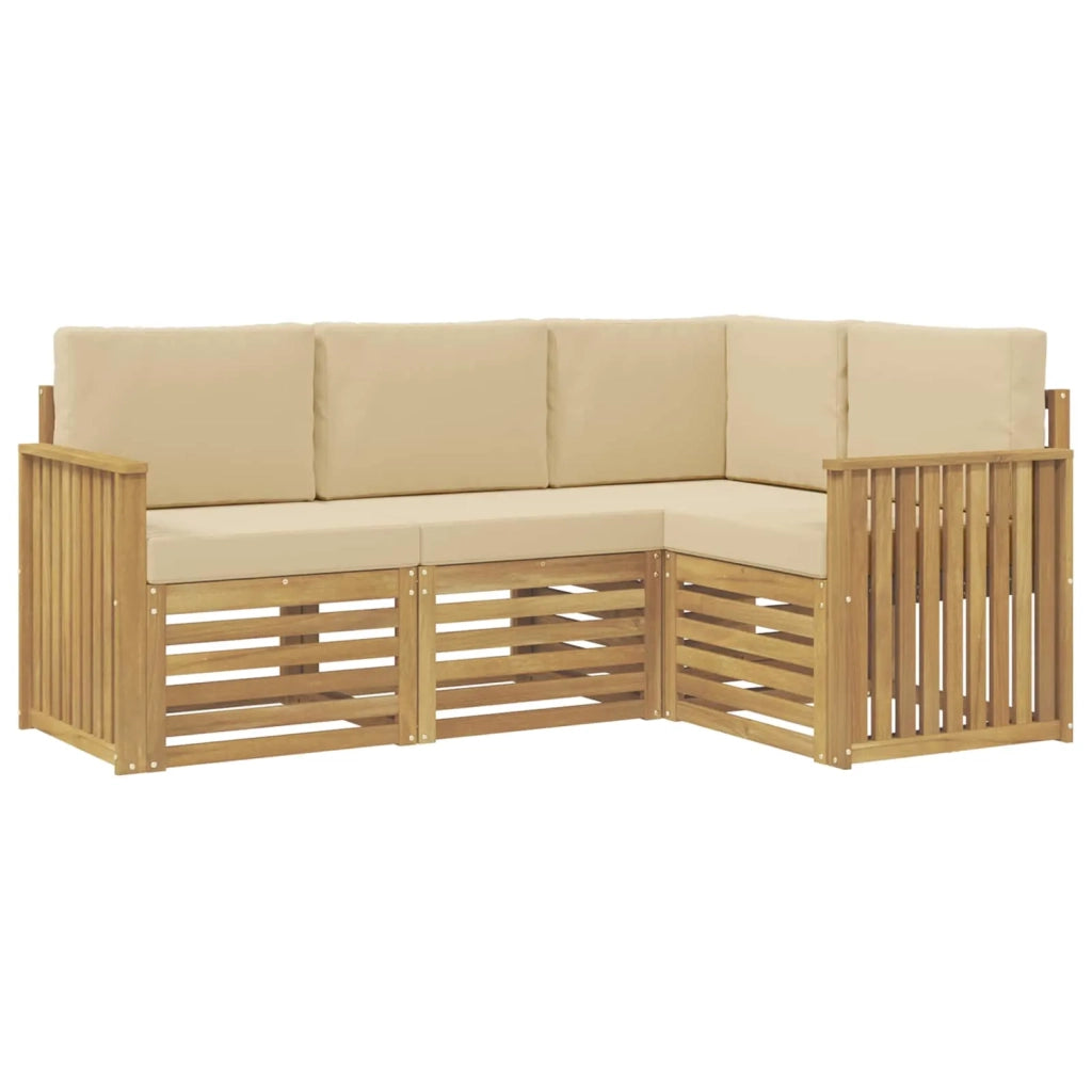 Set divani 4 pcs Bianco e Beige 187,5 x 128,5 x 73 cm 3391753