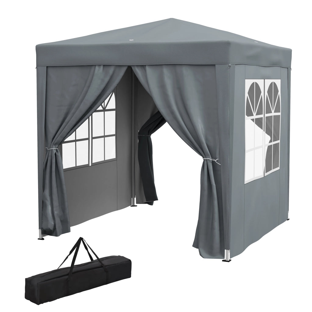 Tonnelle da giardino pieghevole ¨C zephmum ¨C Grigio 2x2 m