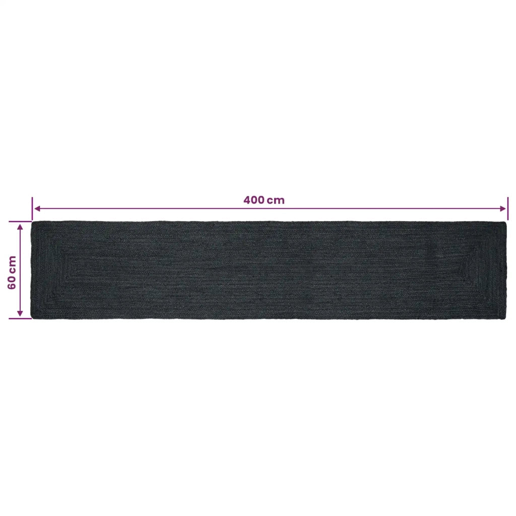 Tappeti per area Rettangolare Grigio Scuro 60 x 400 cm Juta 42010428