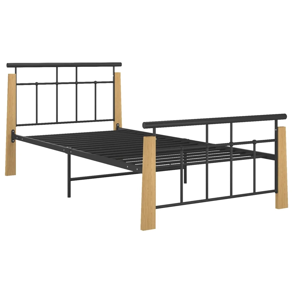 Giroletto in Metallo e Legno Massello di Rovere 100x200 cm 324898