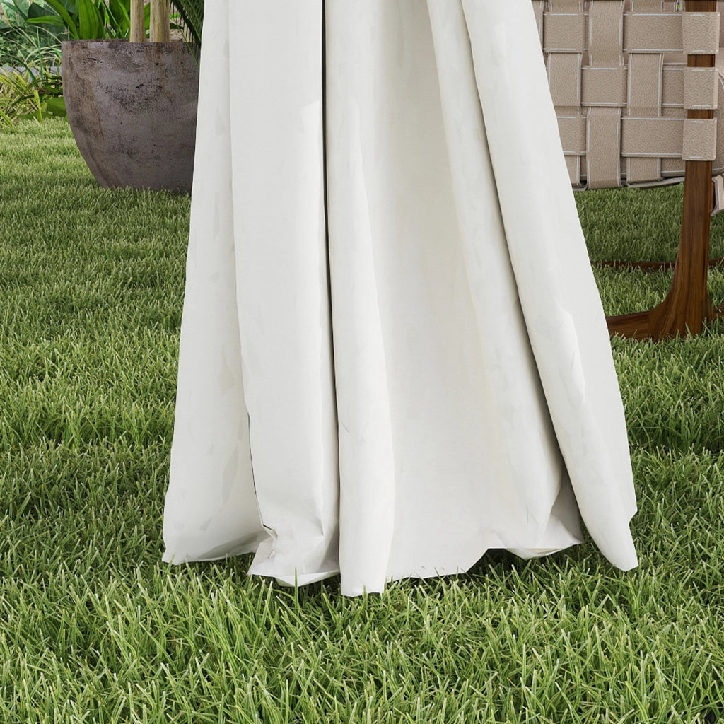 Gazebo da Giardino 3x4 m ¨C zephmum ¨C Crema, Metallo, Tende Rimovibili, Doppio Tetto