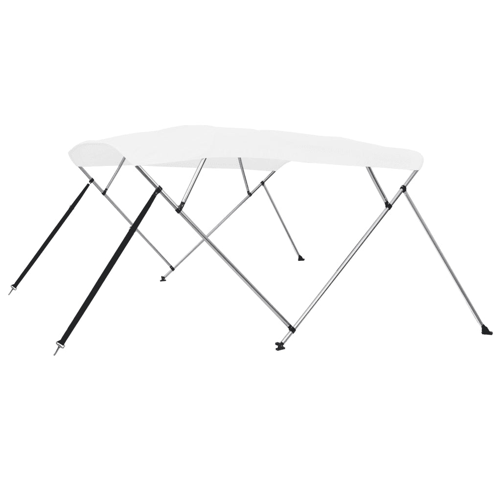 Bimini di Prua con Tendalino a 4 Archi Bianco 243x196x137 cm cod mxl 71558