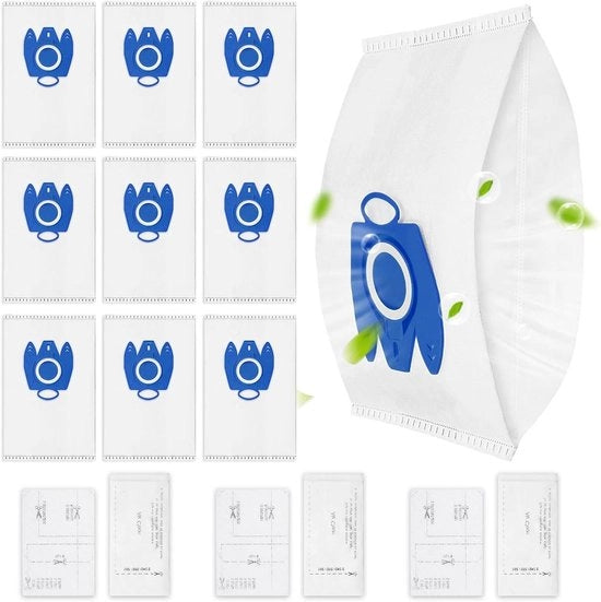 Set di sacchi aspiratore per serie GN - 10 sacchi + 3 filtri di protezione del motore + 3 filtri di aspirazione.
