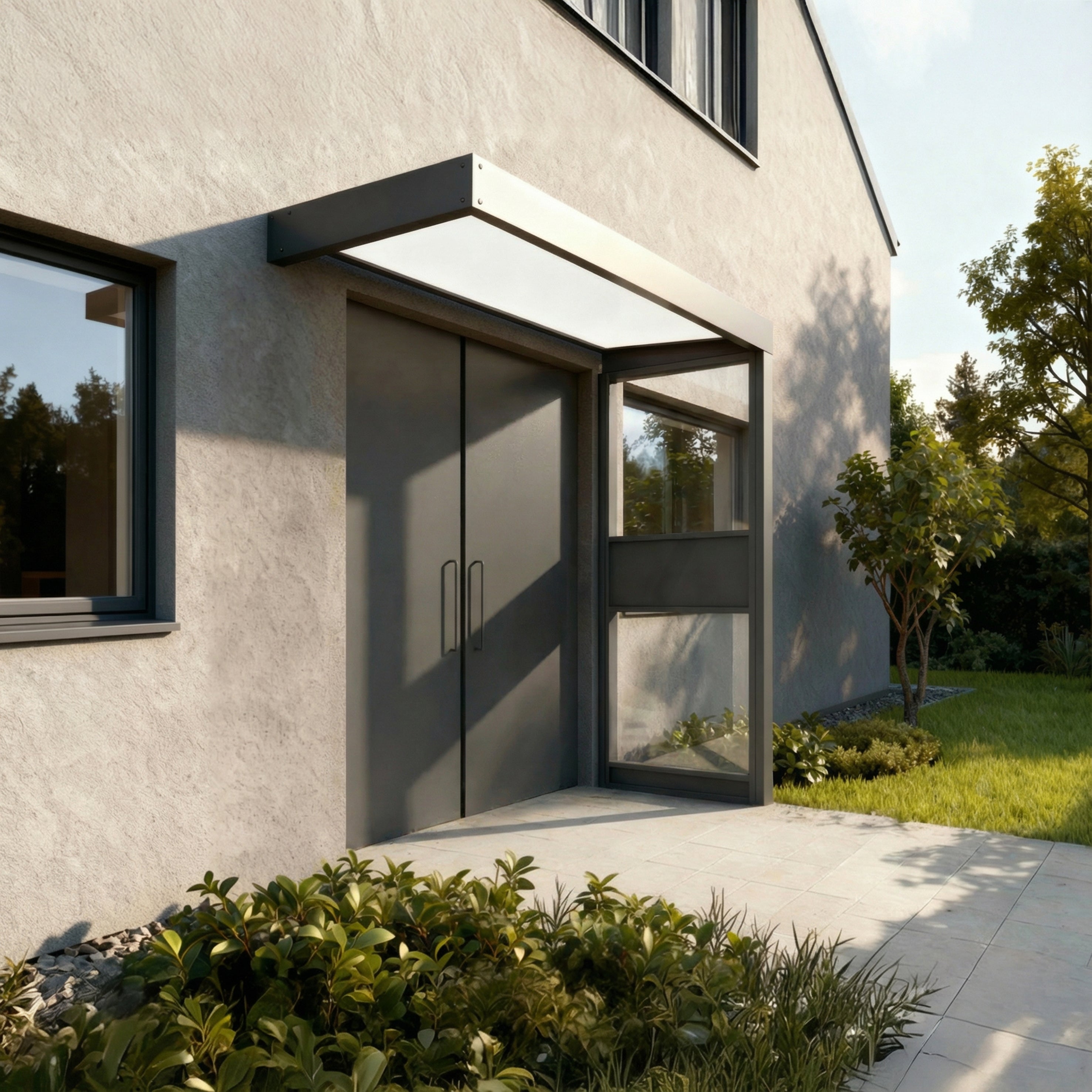 Canopia Sophia Pensilina Da Esterno  215X95 cm + Parete laterale
 Grigio / Opal Bianco