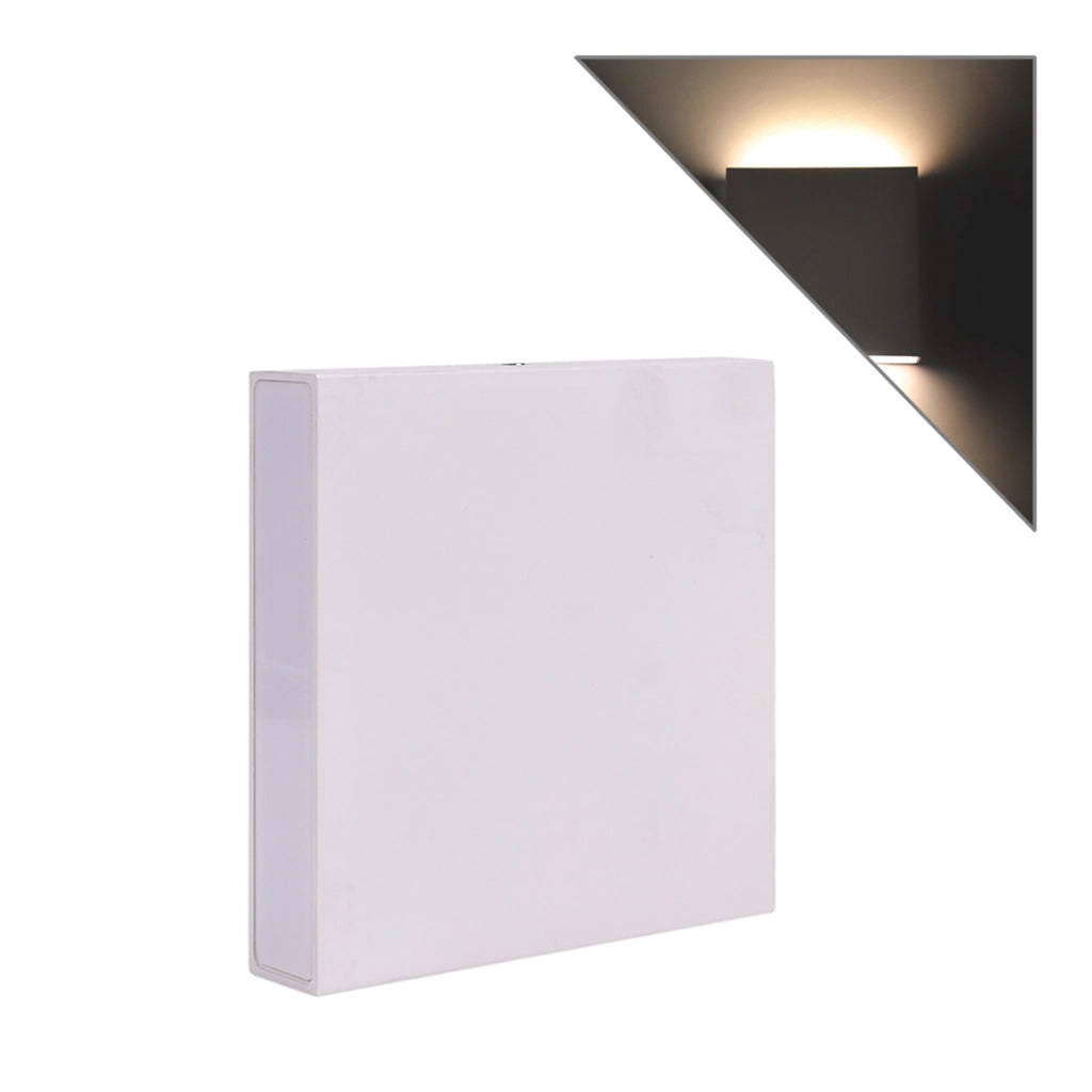 APPLIQUE LED QUADRATA SLIM 12W BI-EMISSIONE LUCE CALDA 3000K° - ILLUMINAZIONE IDEALE PER SOGGIORNI CAMERE INGRESSI UFFICI E NEGOZI