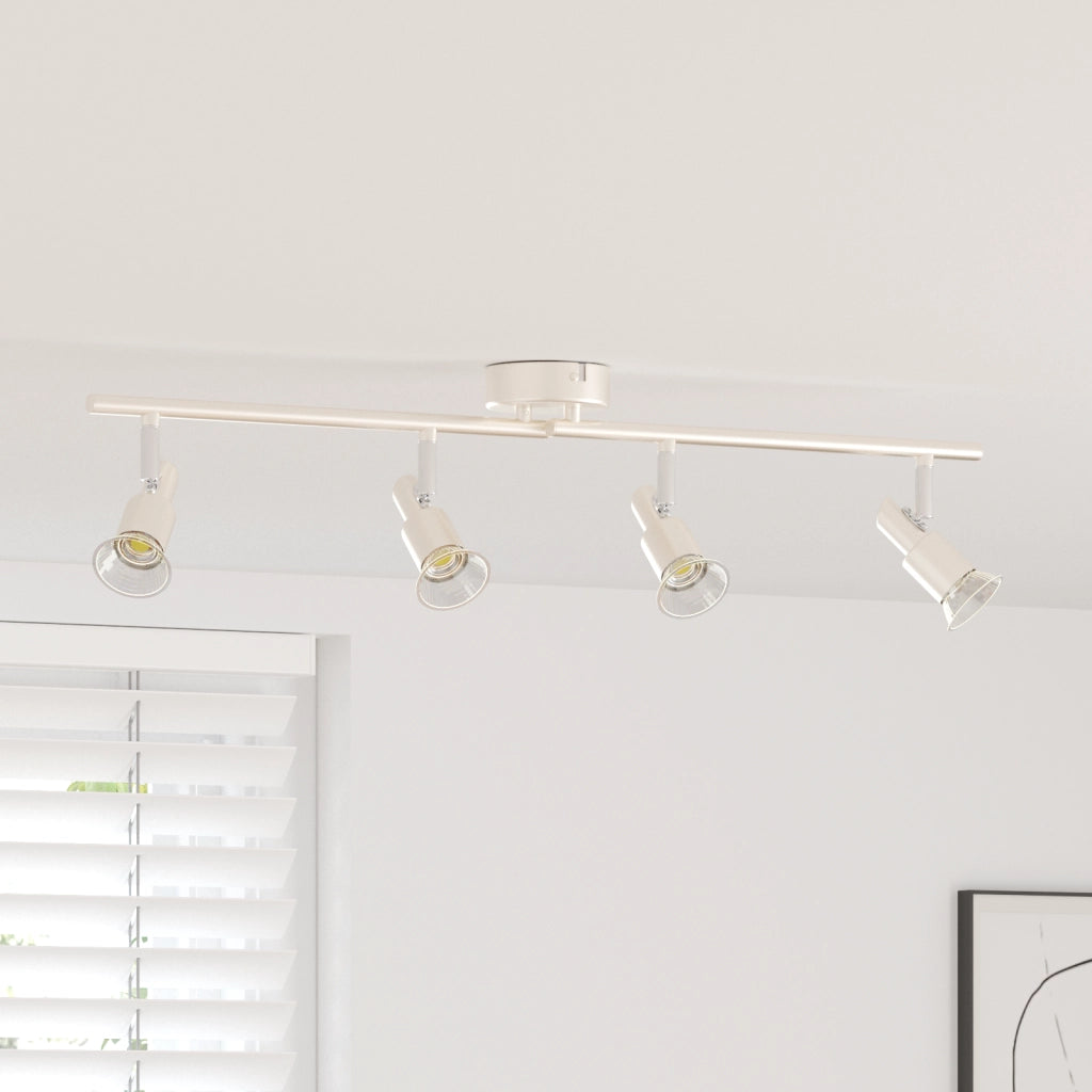 Faretto da soffitto 4 Vie Regolabili in Nickel Spazzolato GU10